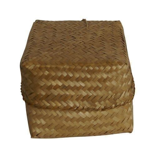Small Bamboo Basket for Musical Instruments - 18cm Handmade Storage