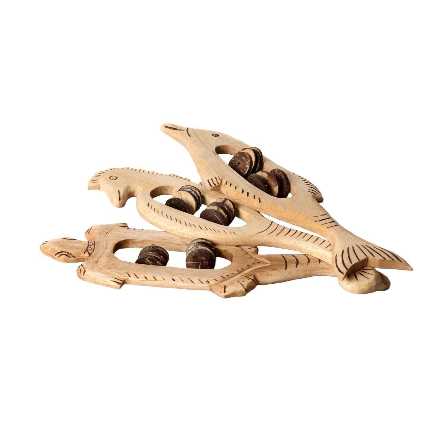 This is a product image of set of 3 Animal Tambourines Early Years laid out flat