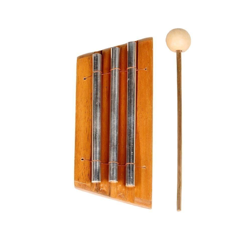 Chime Bar - 3 notes, stainless top down.