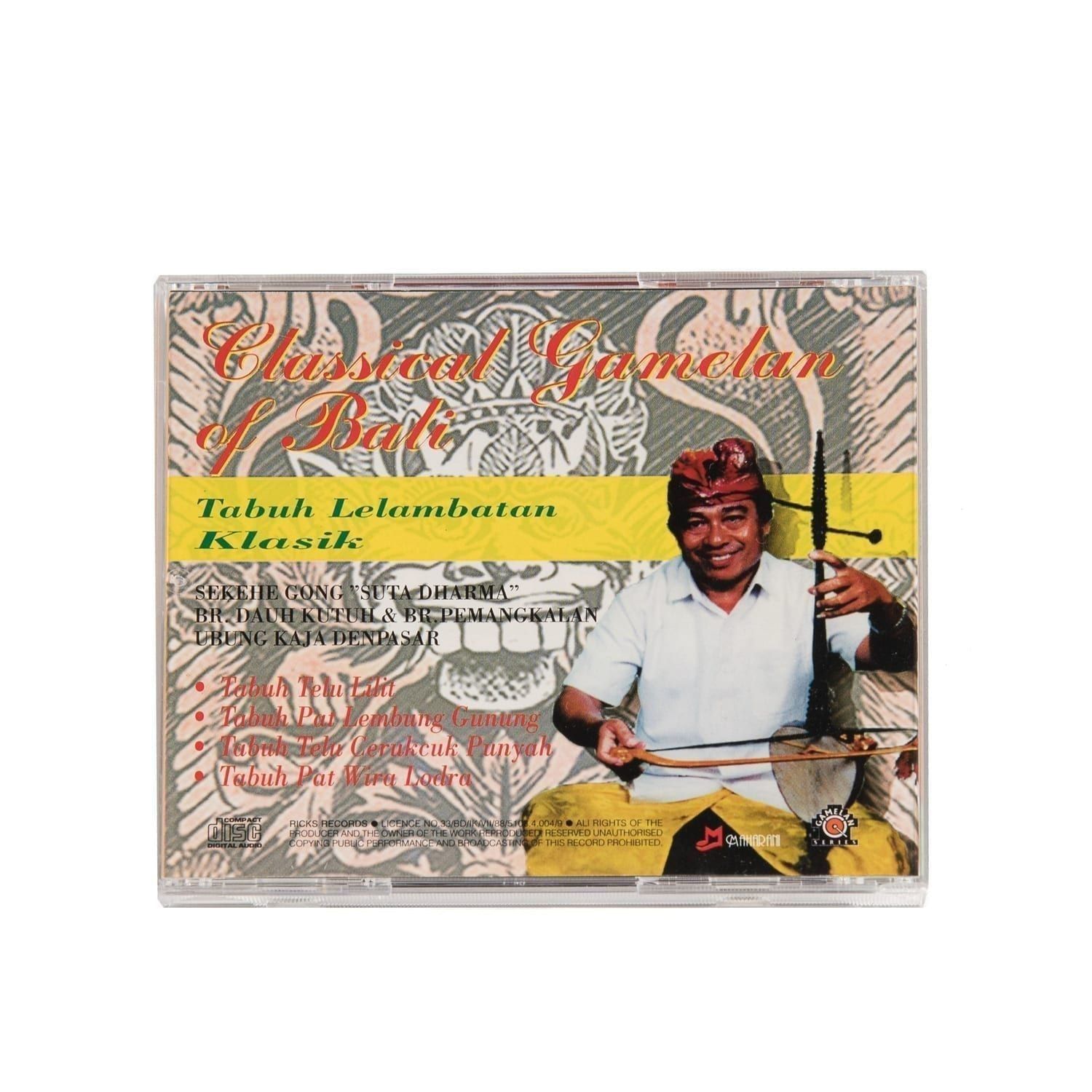 This is a product image of the case for the Classical Gamelan of Bali (Tabuh Lelambatan Klasik) CD.