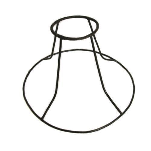 65cm Wooden Djembe Drum Stand, black metal ring frame with wide base and small top ring for stable floor support