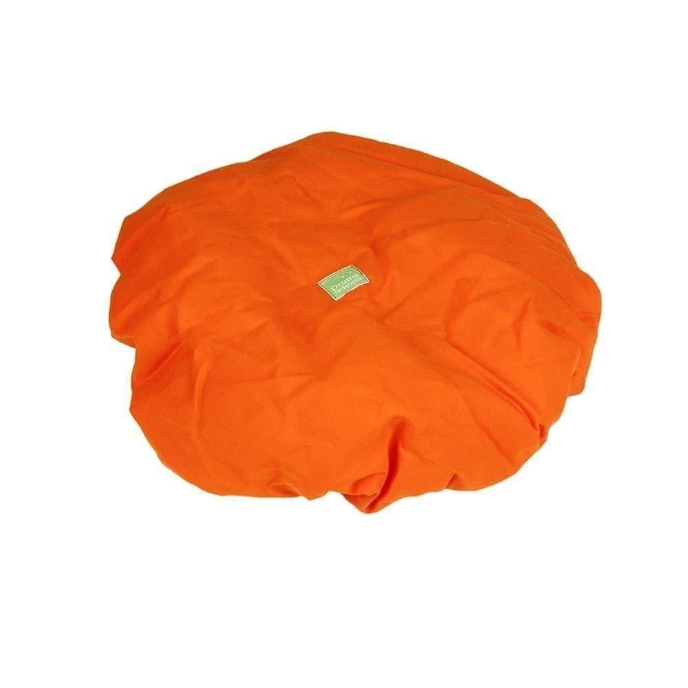 This is a product image of the Drum Hat - 18in diameter, orange canvas, waterproof which is suitable to protech the head of any 18in Djembe.