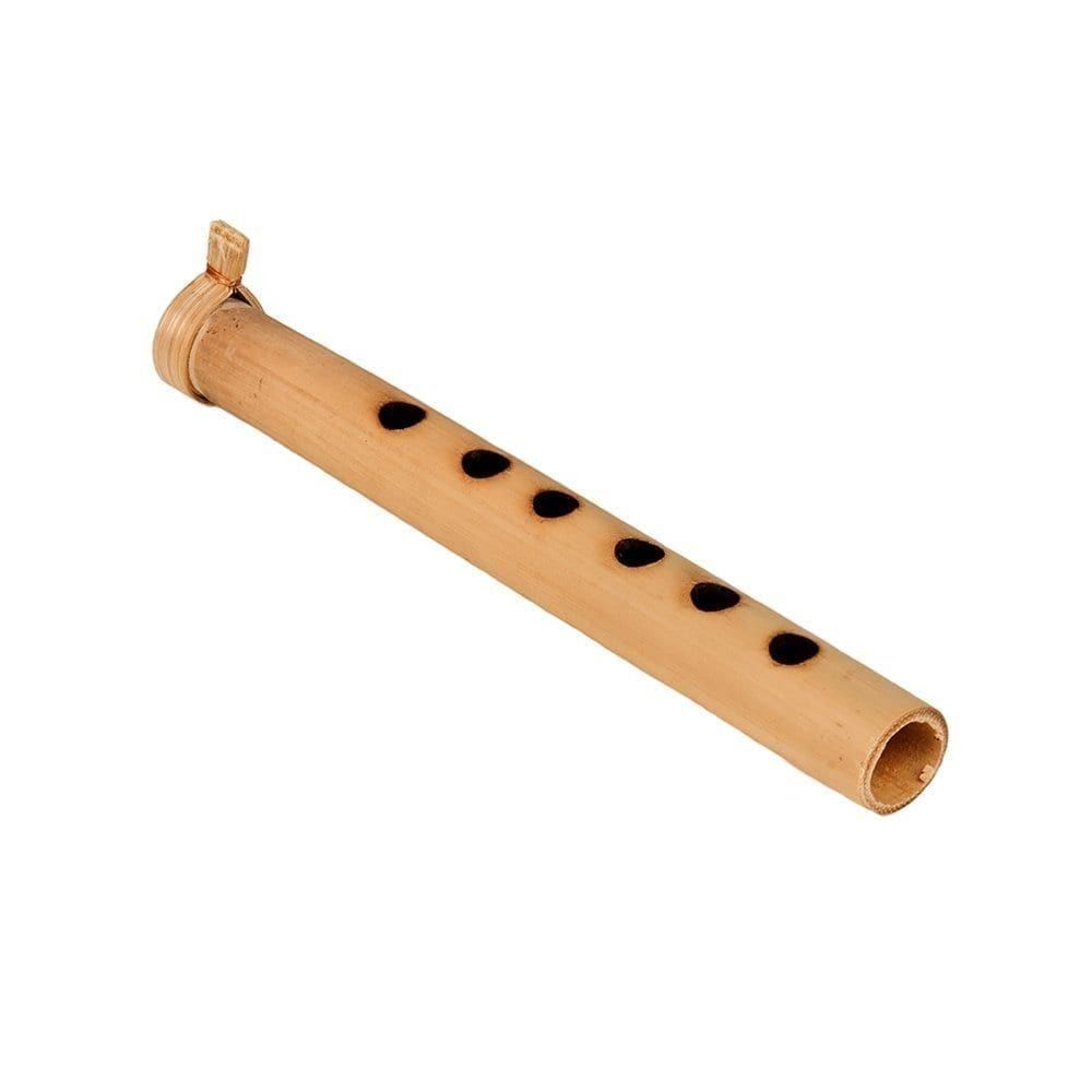 Gamelan Suling Flute 18cm, bamboo body with six finger holes and notch mouthpiece