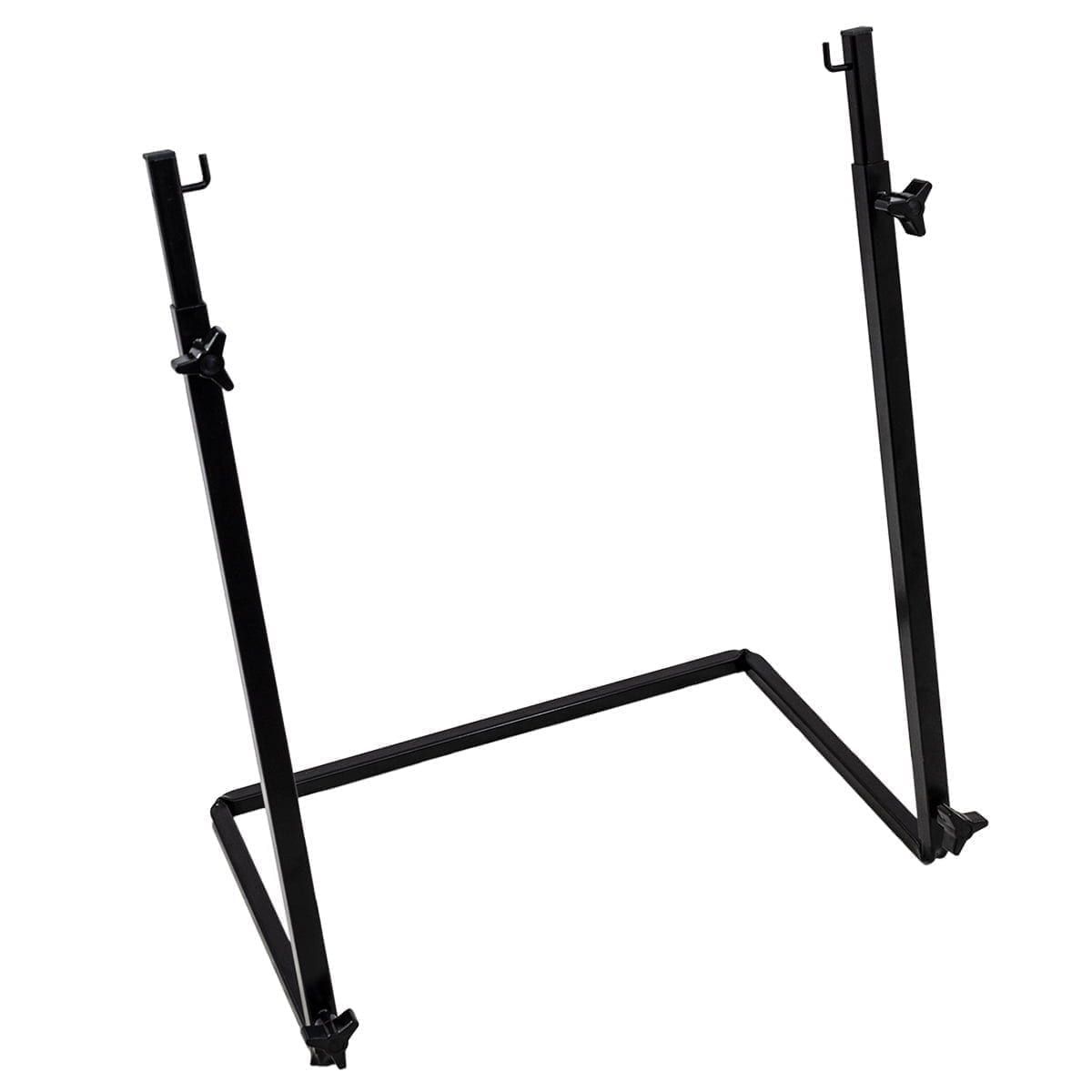 Jumbie Jam with this sturdy Z stand. Adjustable from 60–96cm for stable, free-standing steel pan play.