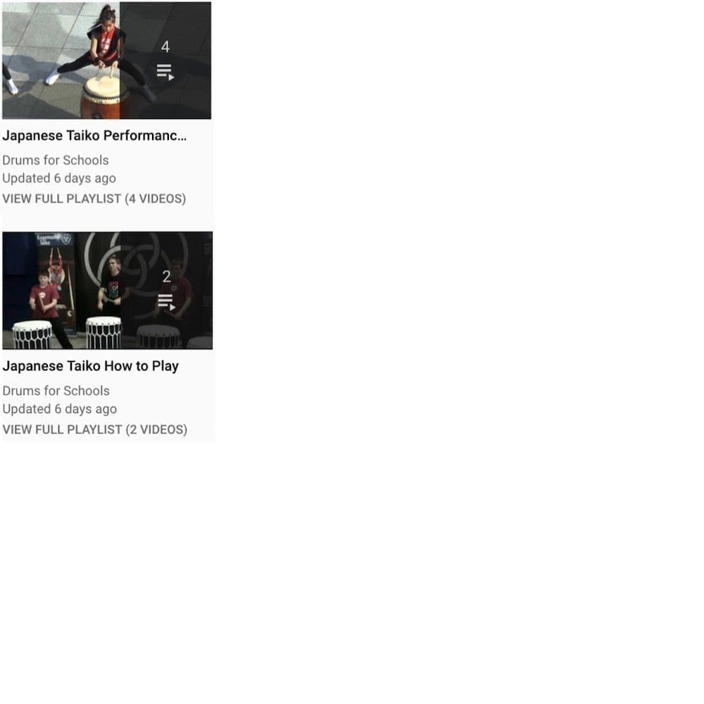 Japanese Taiko -
  Video Support