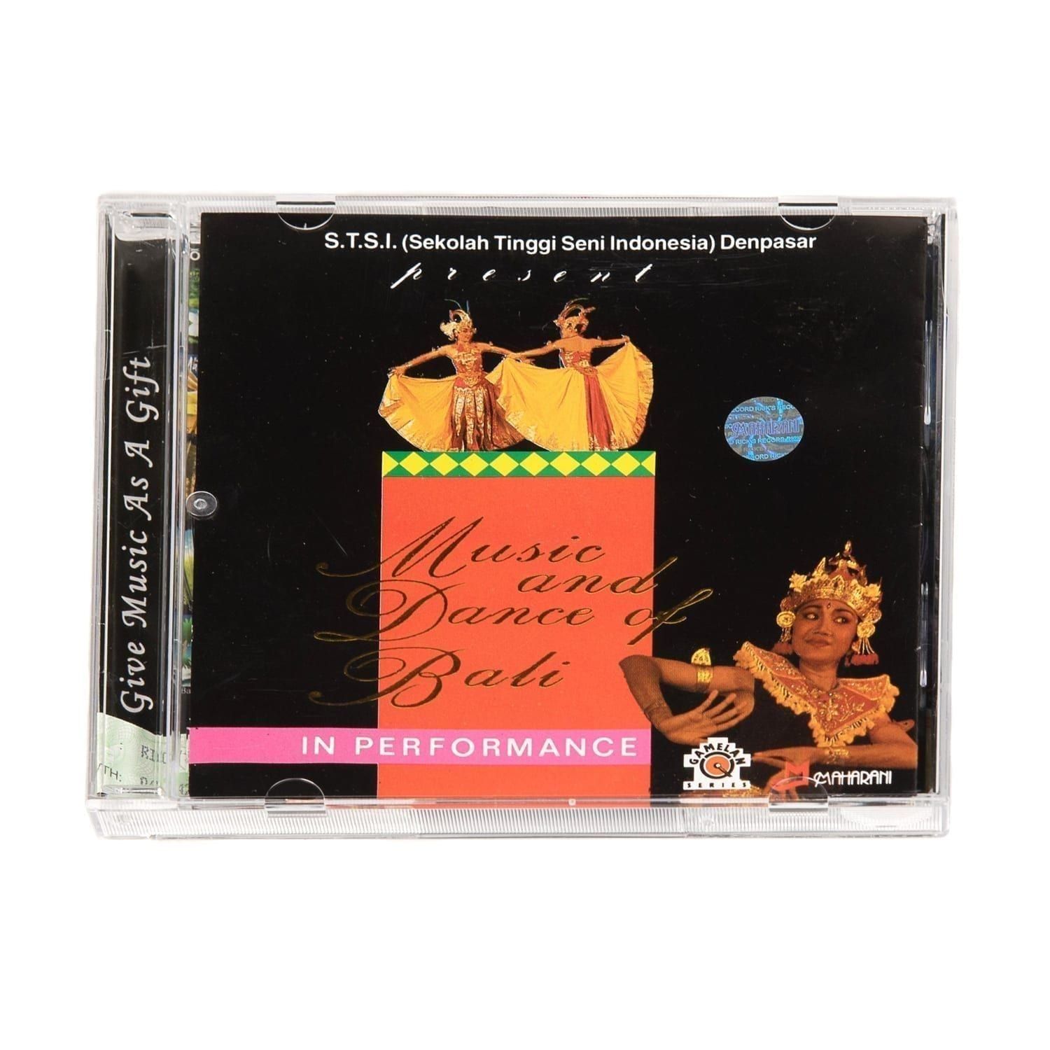 This is a product image of the cover of the Music and Dance of Bali in Performance CD.