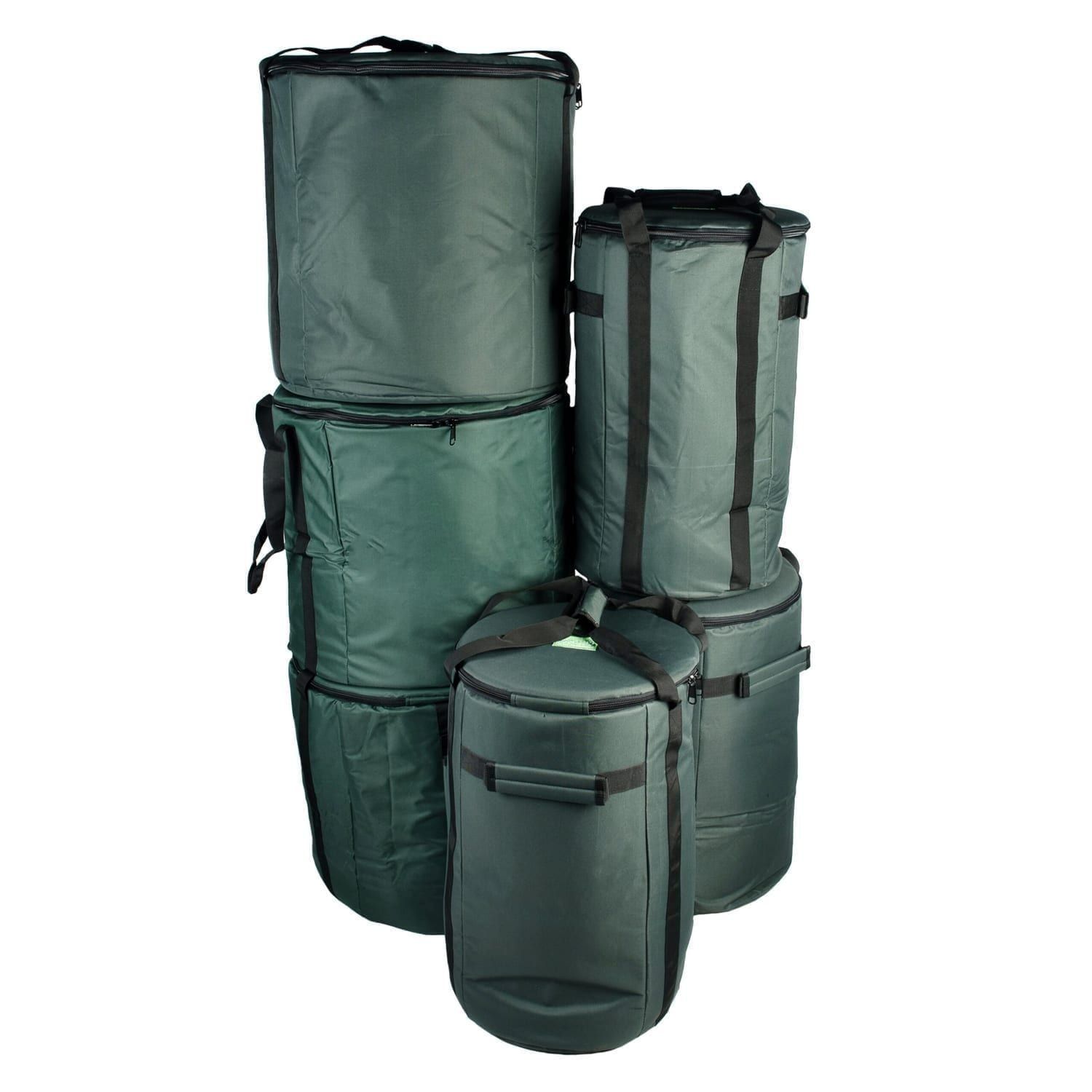 Storage Carry Bags for 15 x Brazilian Samba Secondary Big Drums, pack shot.