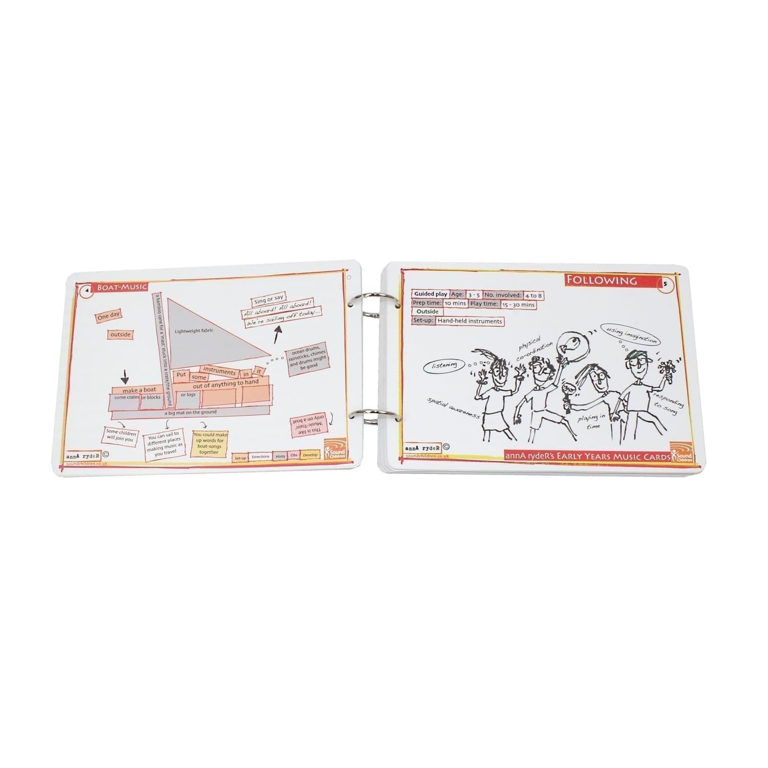 This is a product image of annA rydeRs Music Cards set of 30, all cards laid out.