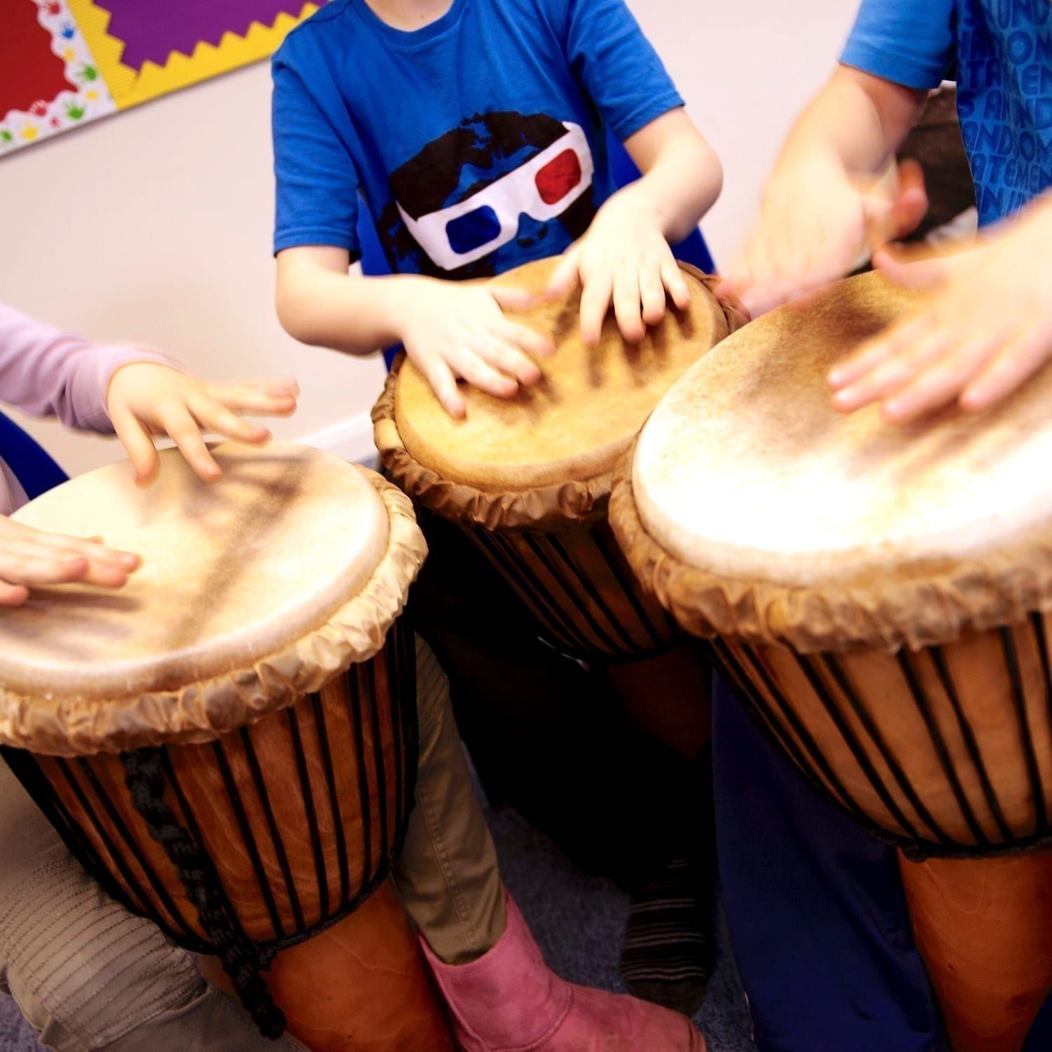 African Drumming Action hands just above BJS