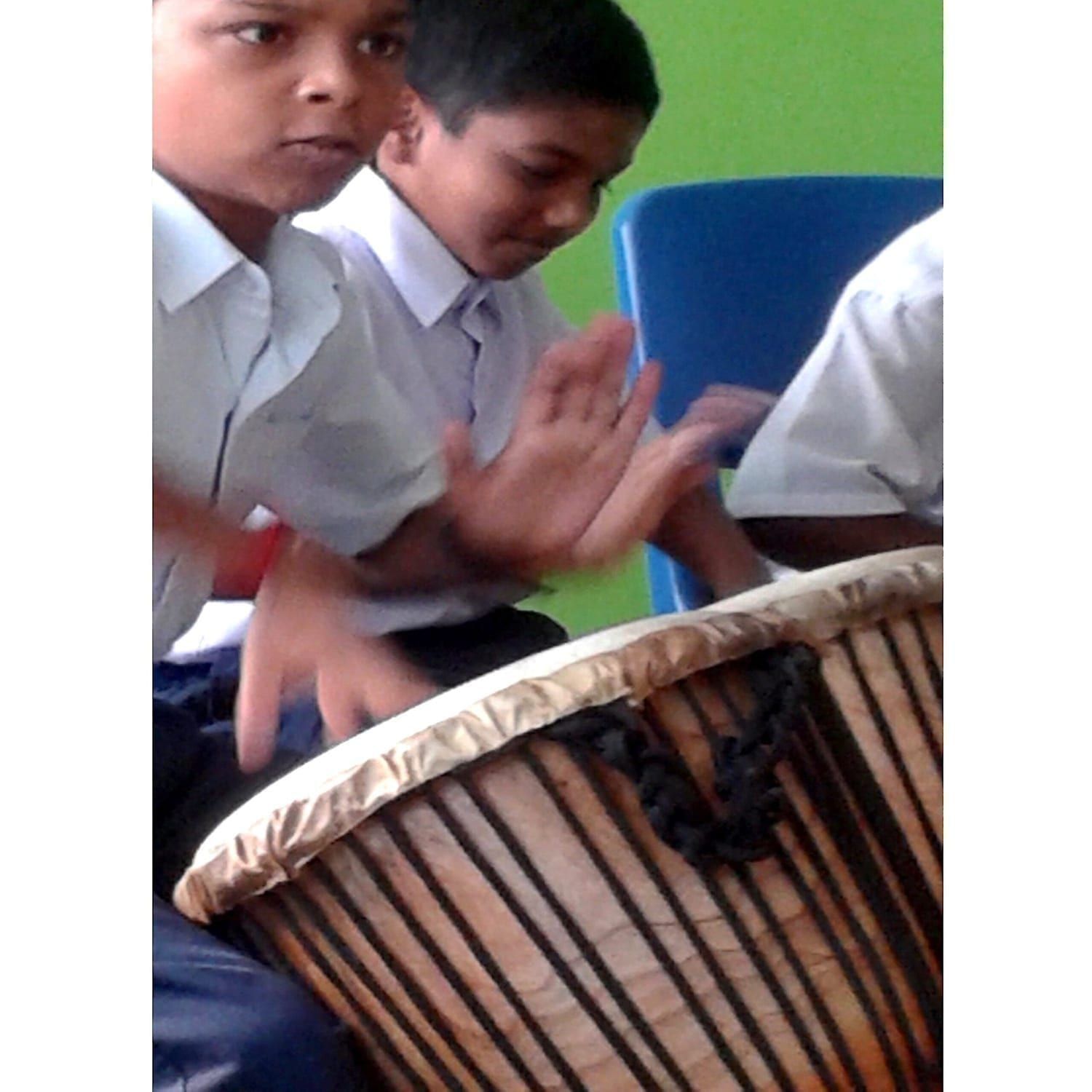 African Drumming boys action Malaysia