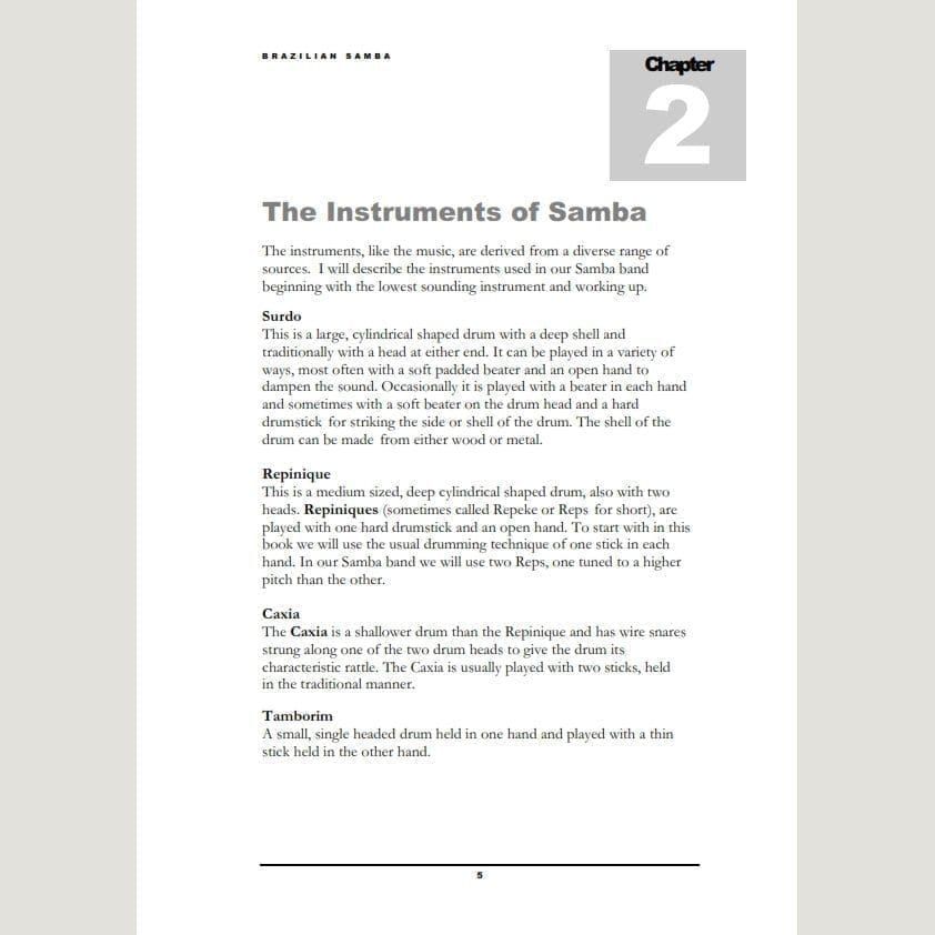 Image showing The Instruments of Samba from Andy Gleadhill's Brazilian Samba Teaching Guide