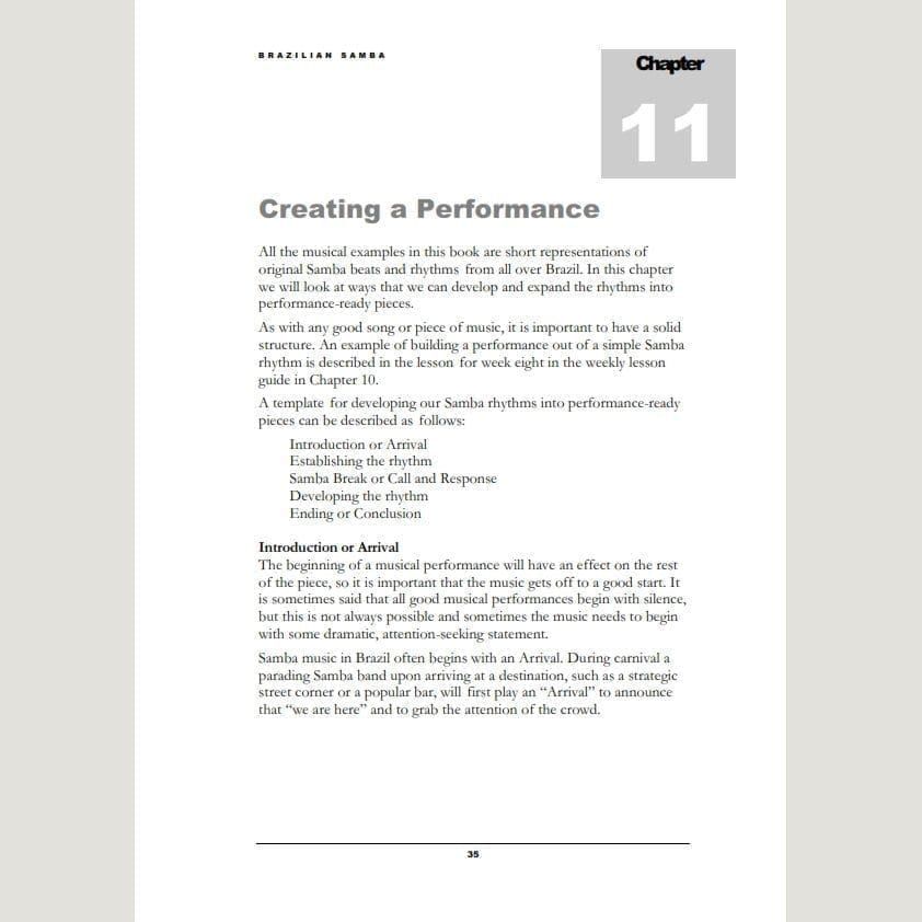 Image showing Creating A Performance from Andy Gleadhill's Brazilian Samba Teaching Guide