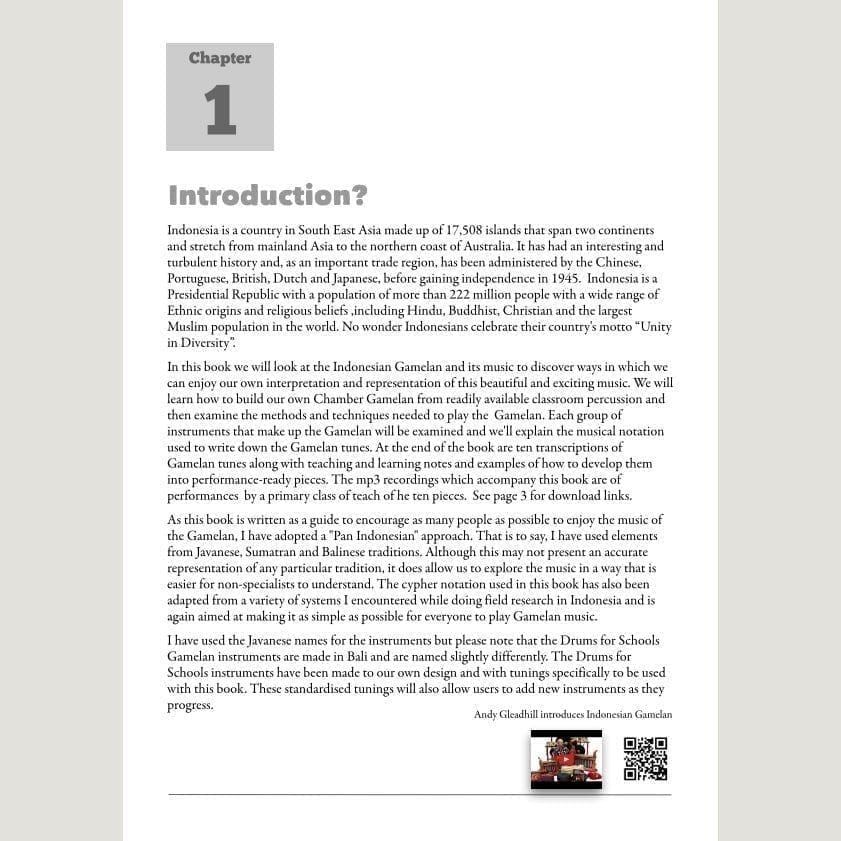 Image showing Introductions page from Andy Gleadhill's Indonesian Gamelan Book