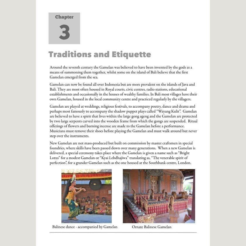 Image showing Traditions and Etiquette from Andy Gleadhill's Indonesian Gamelan Book