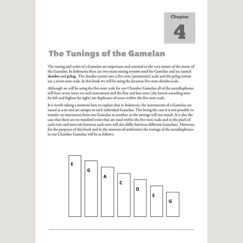 Image showing The Tunings of Gamelan from Andy Gleadhill's Indonesian Gamelan Book