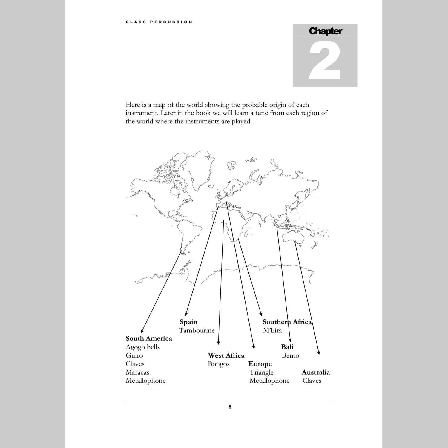 Image showing Map page from Andy Gleadhill's Class Percussion.