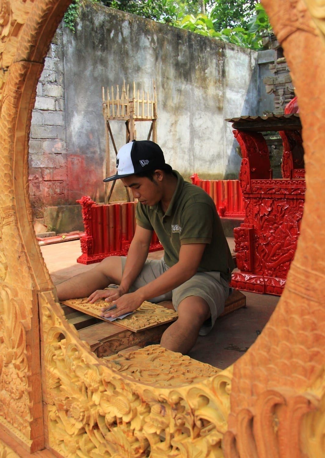 Carving Panels in the Workshop
