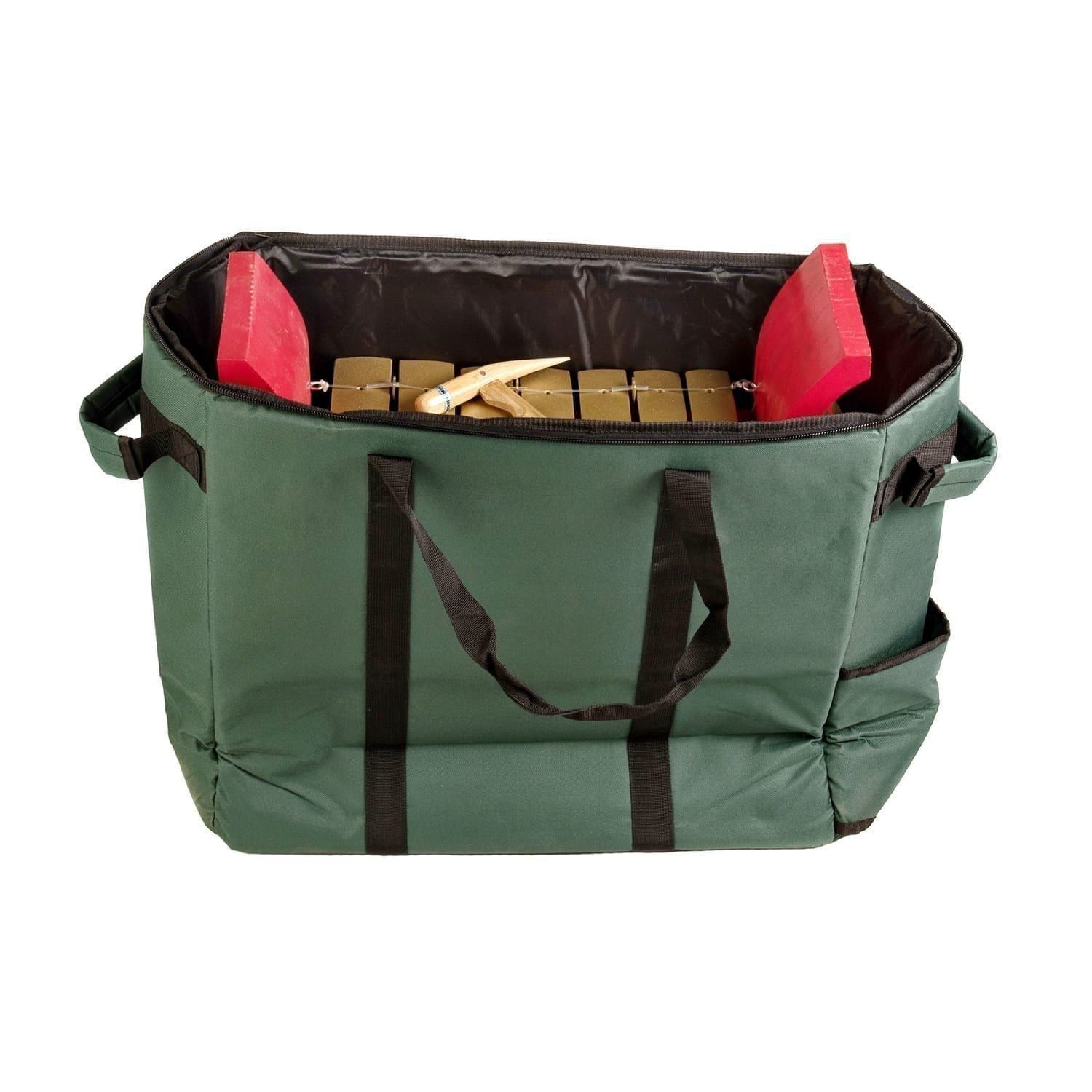 This is a product image of Drums for Schools storage carry bag for gamelan premium medium 7 key, opened.