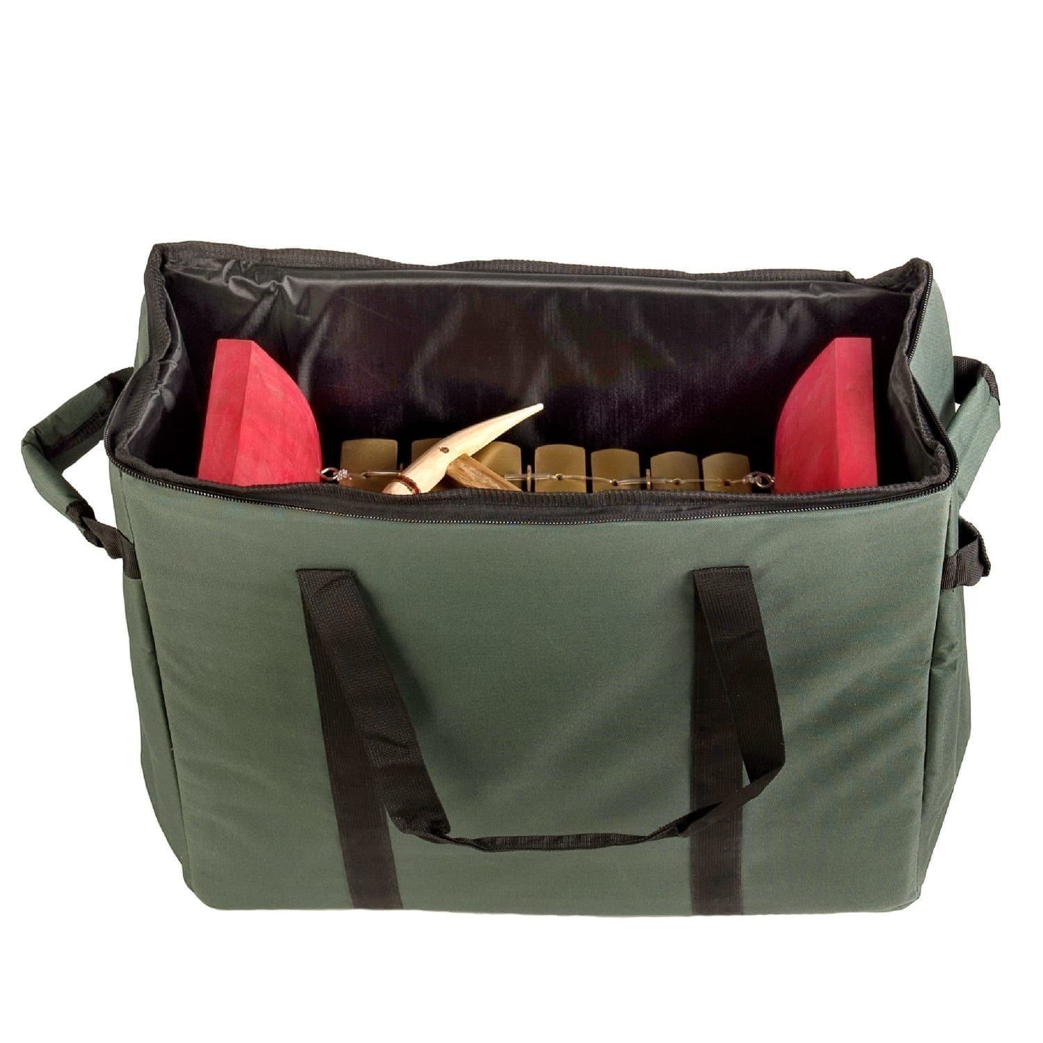 This is a product image of Drums for Schools storage carry bag for gamelan premium small 7 key, opened.