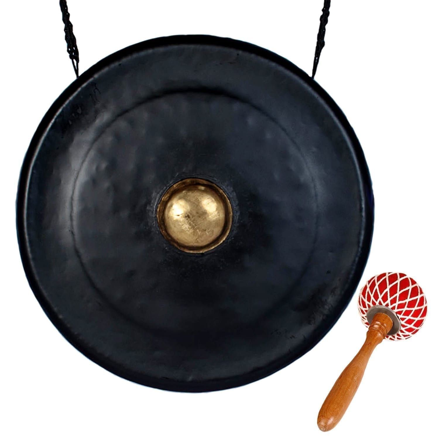 32 inch Gong (80cm diameter) premium, handcrafted Ageng Gong from Bali delivers warm, sustained tones with a brass-centred design.