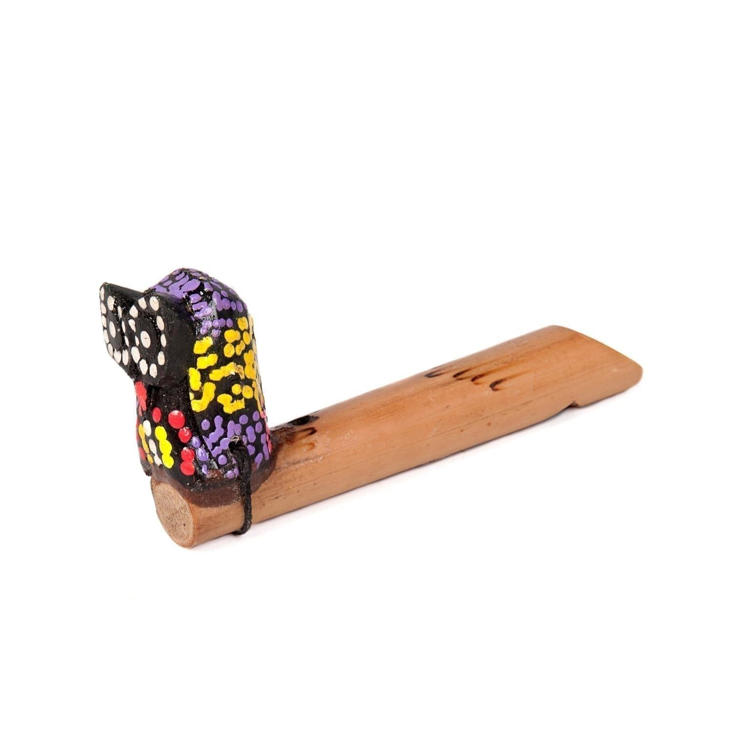 This is a product image of Drums for Schools owl sound bamboo whistle