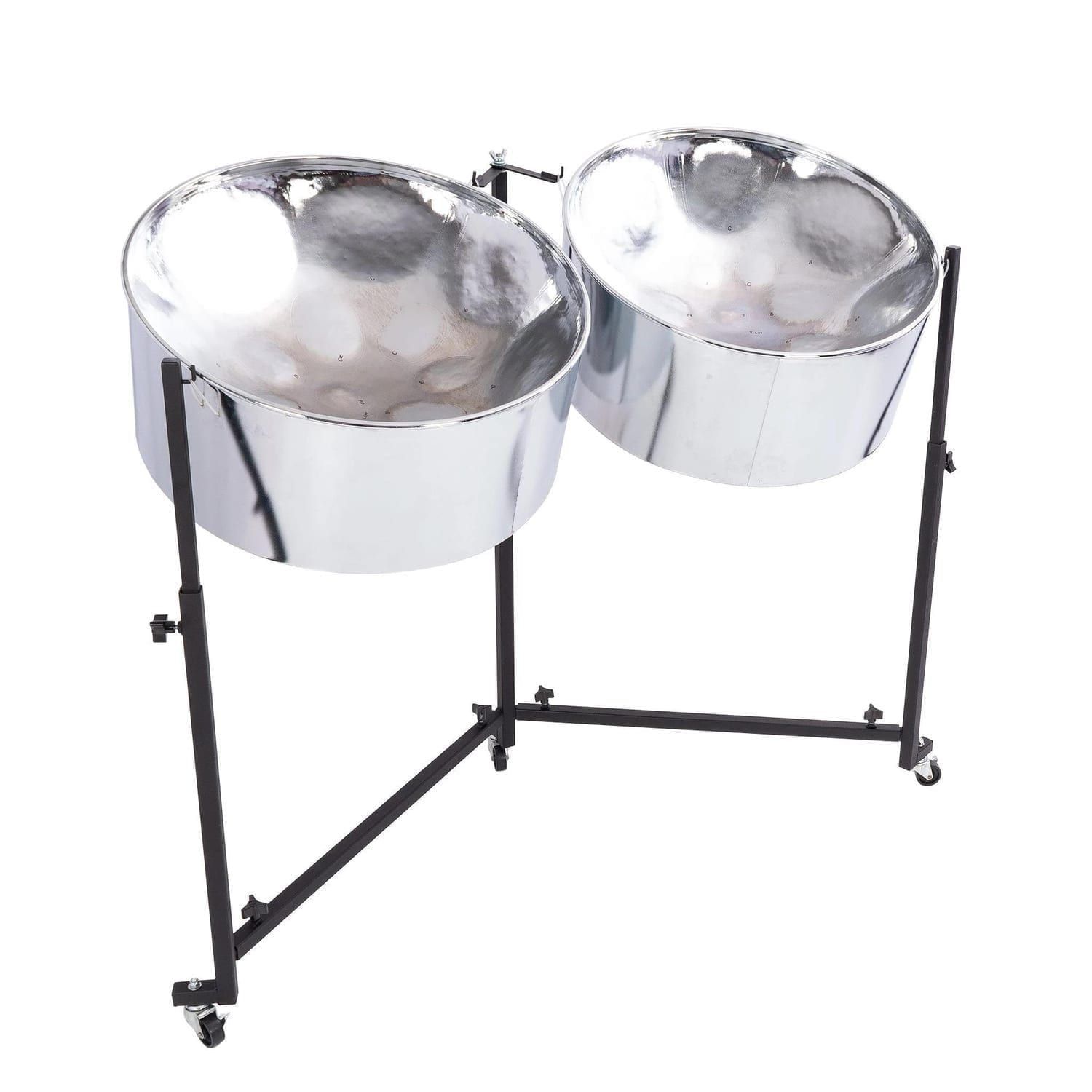 SP-dosegi - Double Seconds Steel Pans Panyard Chrome Gig-Ready Pack - PP9105-angled