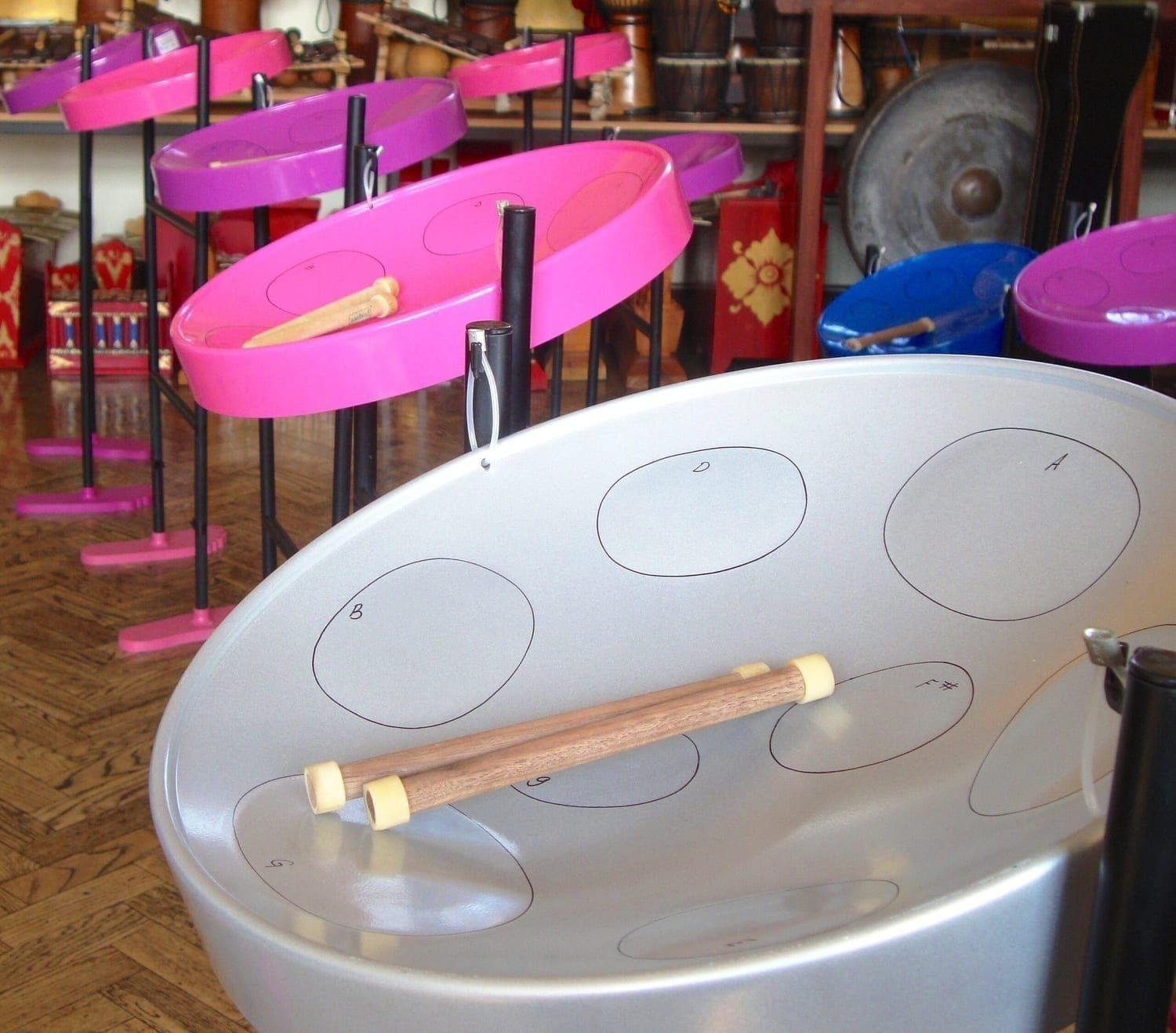 Image of Jumbie jam steel pan floor standing grey