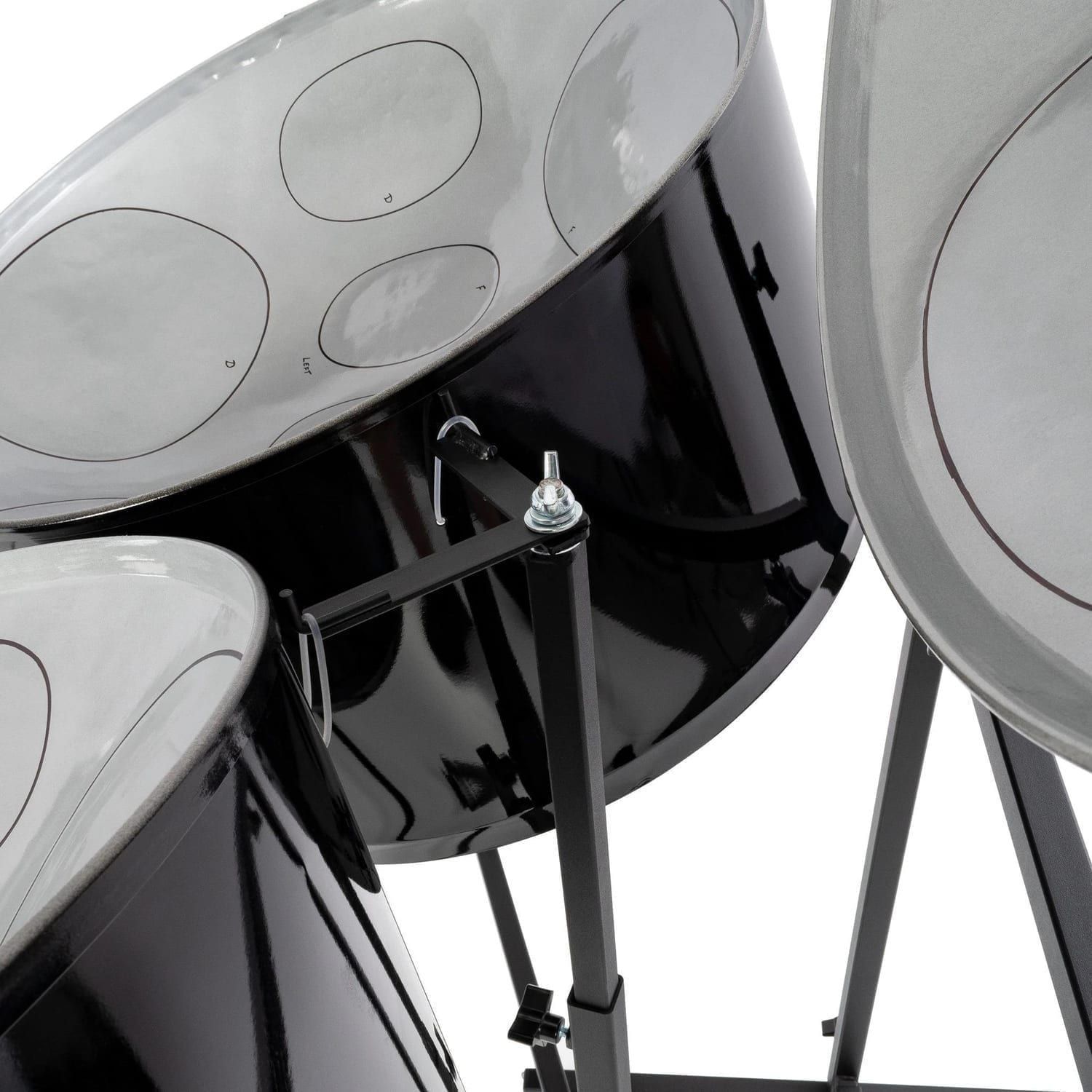 SP-trcestpa - Triple Cello Steel Pans Panyard, painted, stands included - W1065-close-up-2