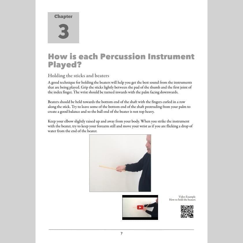 Image of a page from Andy Gleadhill Percussion Buddies - Instruments Played