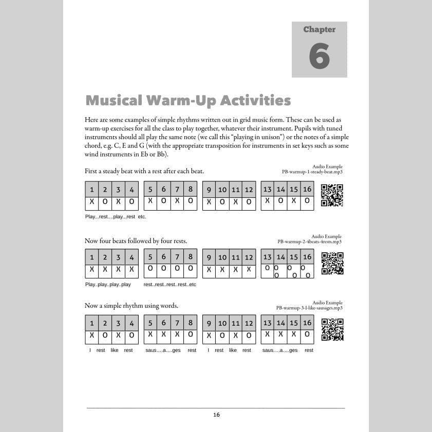 Image of a page from Andy Gleadhill Percussion Buddies - Warm Up Activities