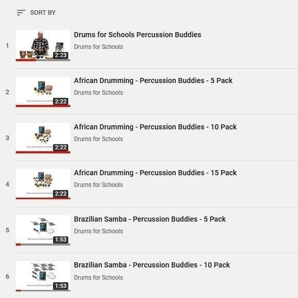 Percussion Buddies Playlist