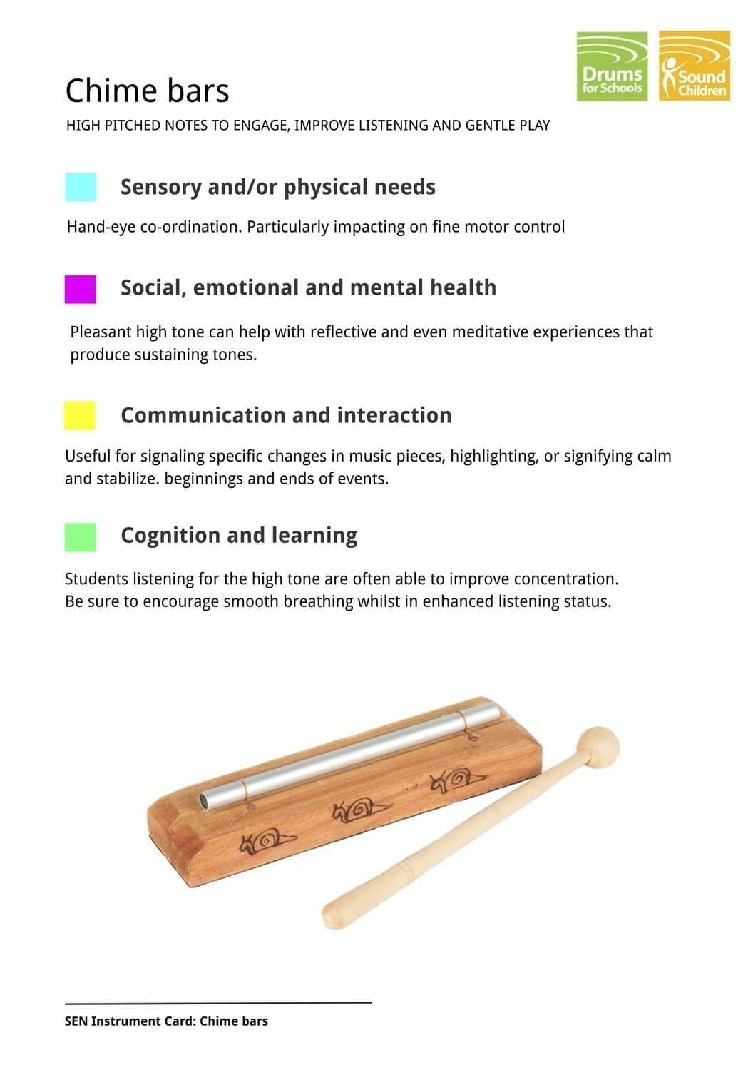 SEN Instrument Cards - Chime bars