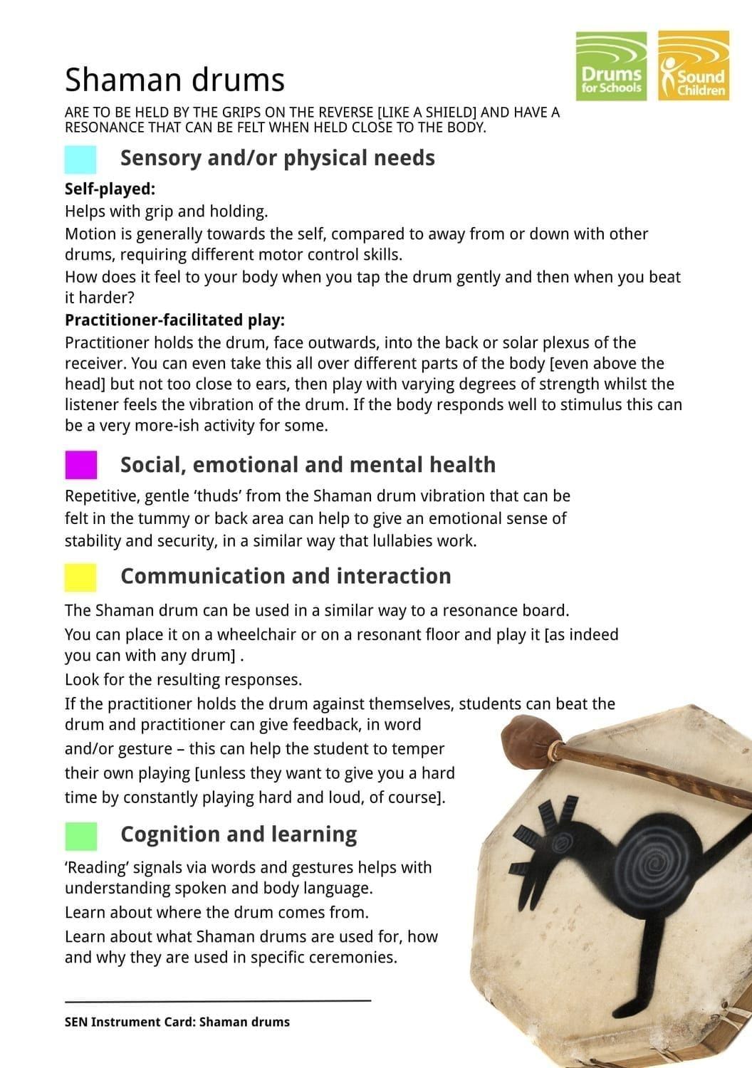 SEN Instrument Cards - Shaman drums