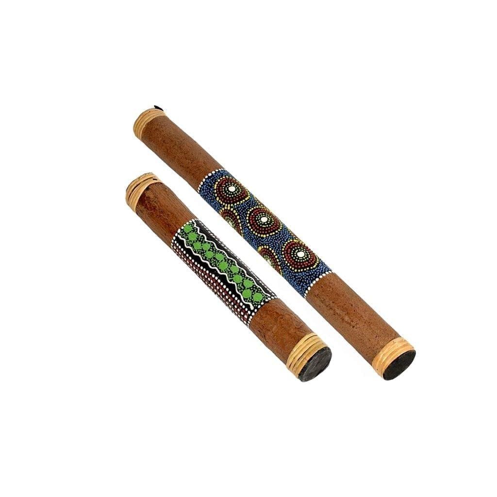 Rainsticks – set of two - 40cm and 60cm, bamboo, painted