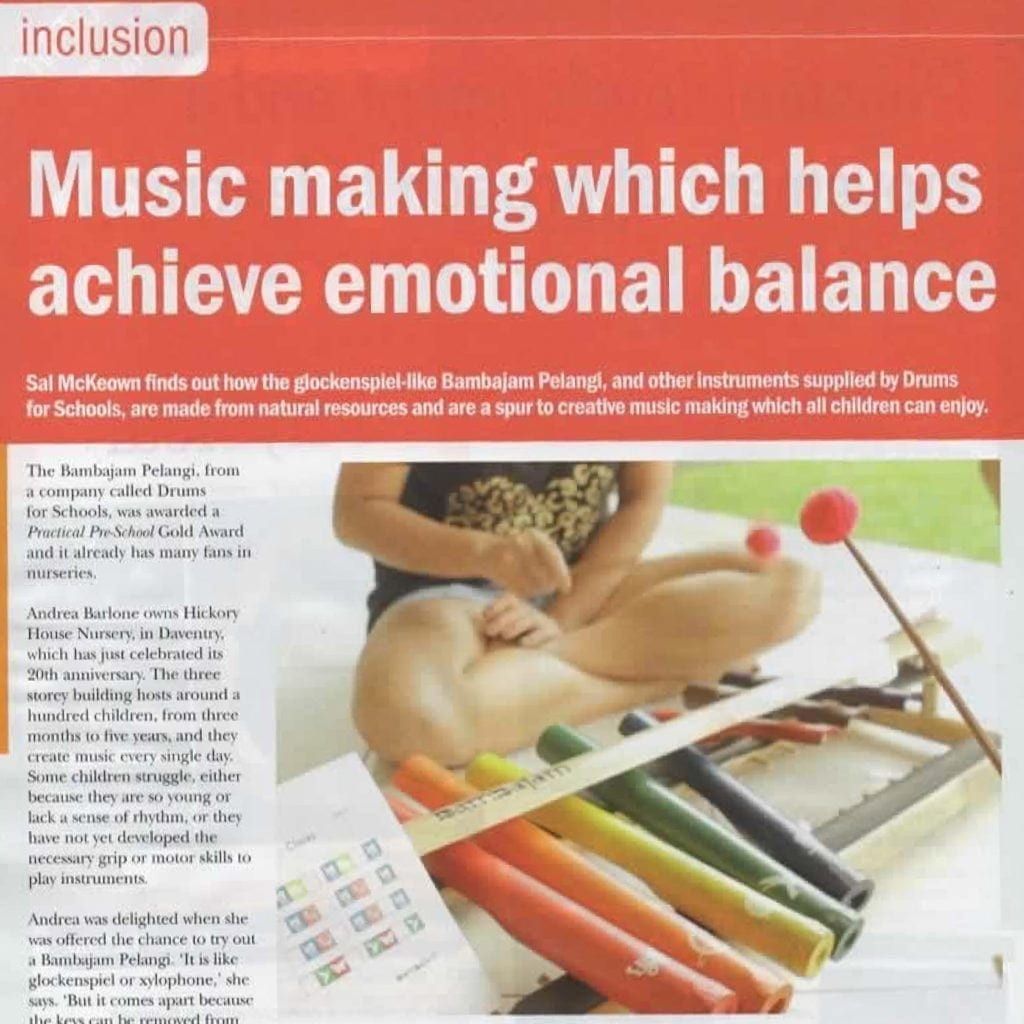 Practical Pre-School — Music and Emotional Balance — December 2016