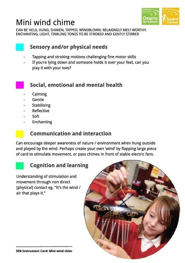 SEN Instrument Cards - Mini wind chime