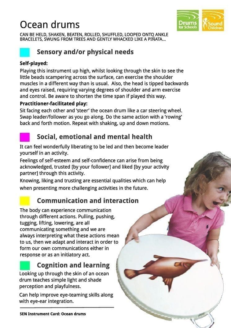 SEN Instrument Cards - Ocean drums