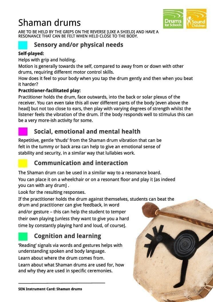 SEN Instrument Cards - Shaman drums