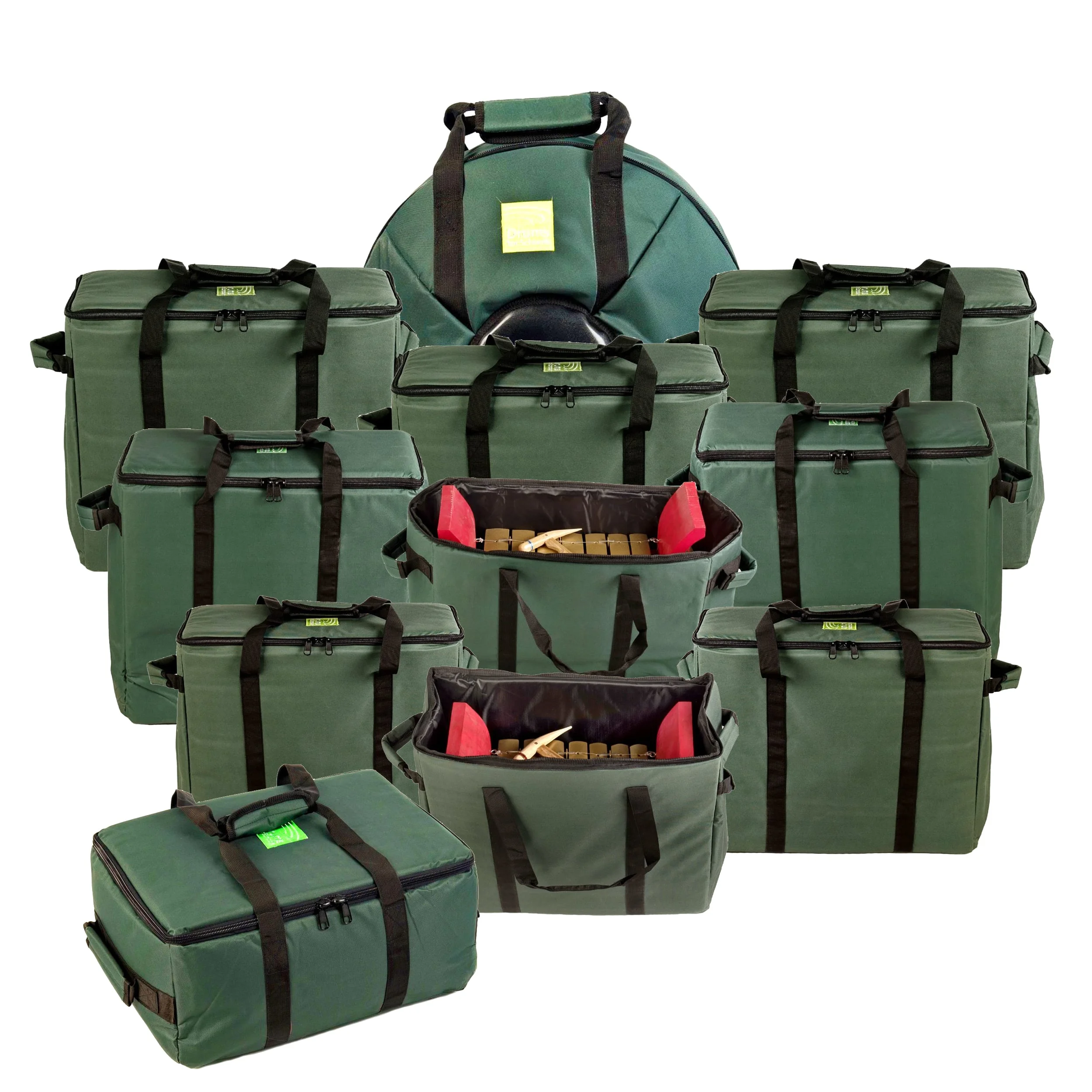 30 Player Premium Gamelan Storage Carry Bag Set with padded bags for gongs and metallophones