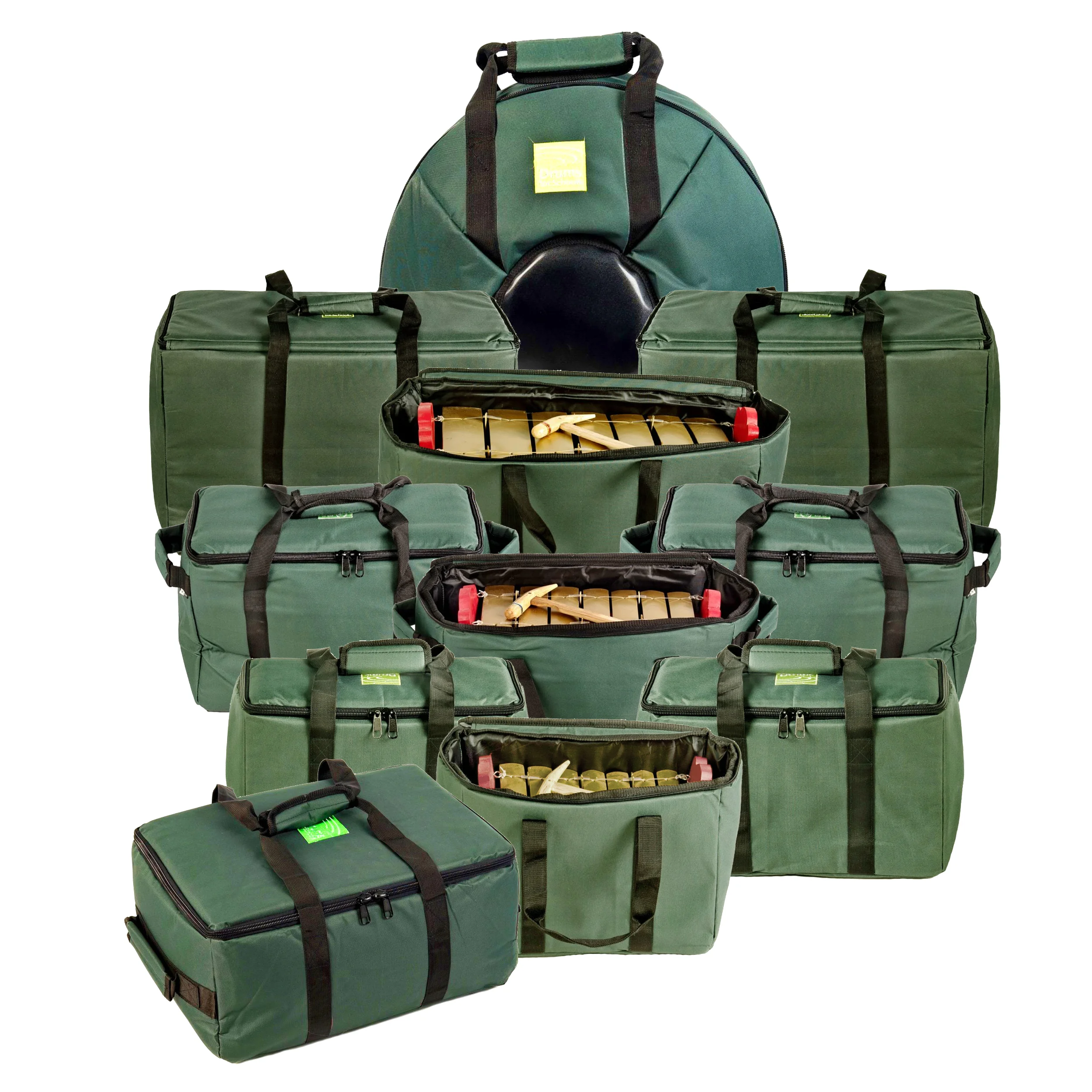 30 Player Standard Gamelan Storage Carry Bag Set with padded bags for gongs and metallophones