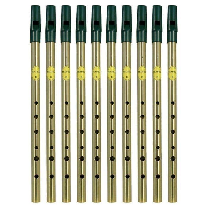 Feadóg Brass D Whistle - 10 pack