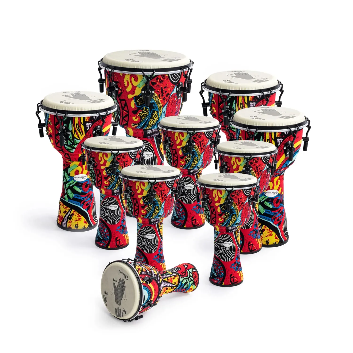 Image of African Drumming - 10 Percussion Plus Slap djembe pack - mechanically tuned
