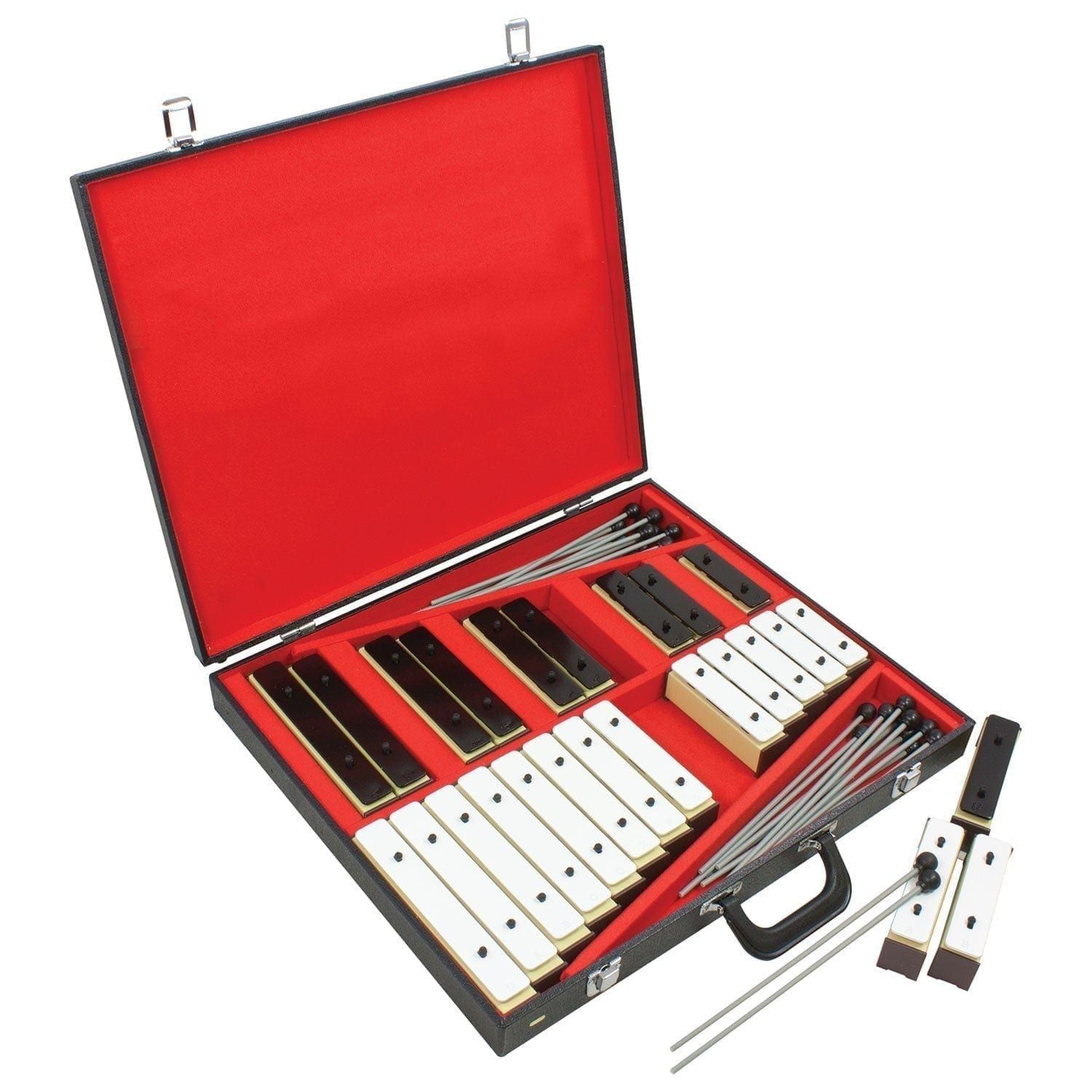 Percussion Plus 25 note Chime Bar Set, supplied with 25 beaters.
