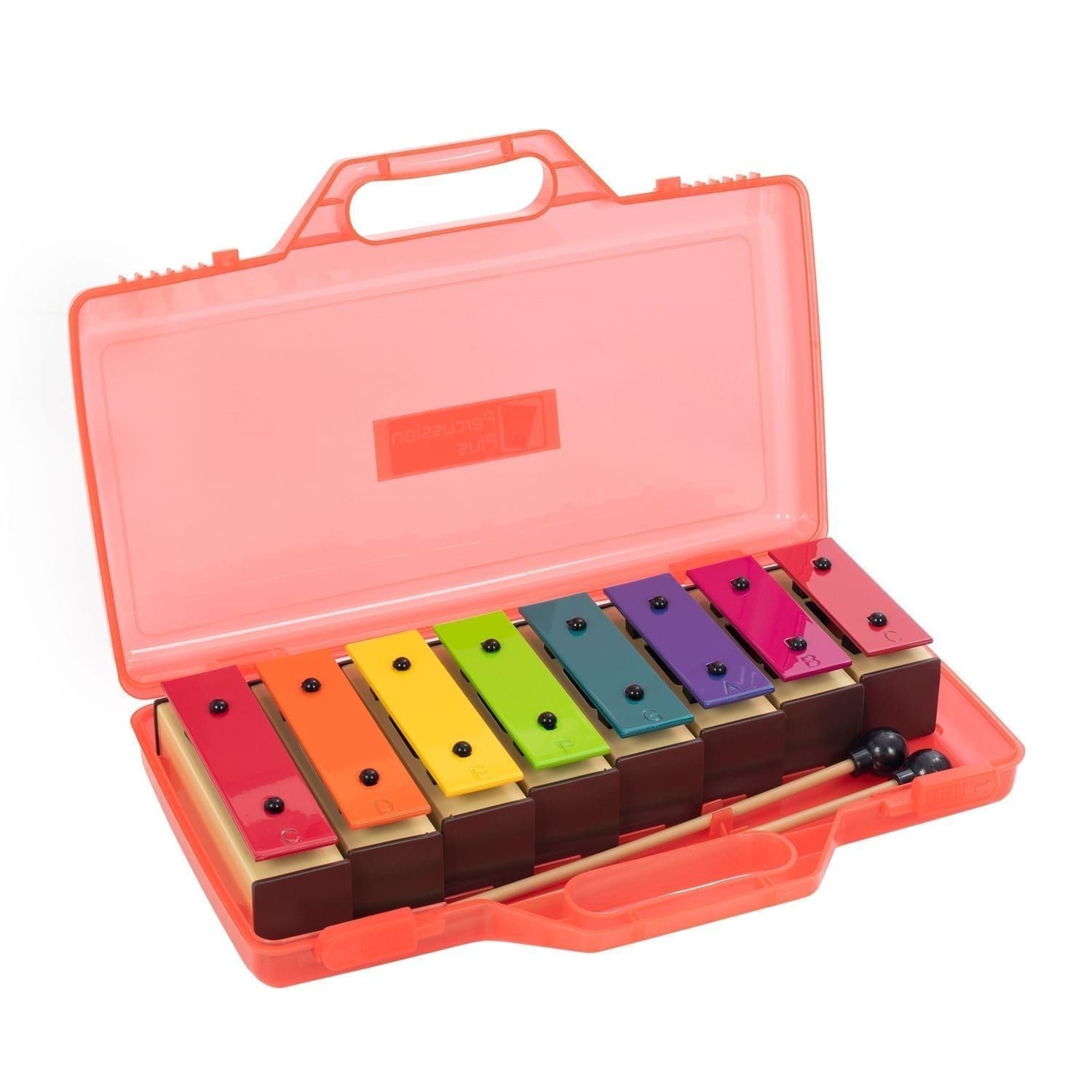 Percussion Plus colourful chime bars - set of 8 chime bars with case