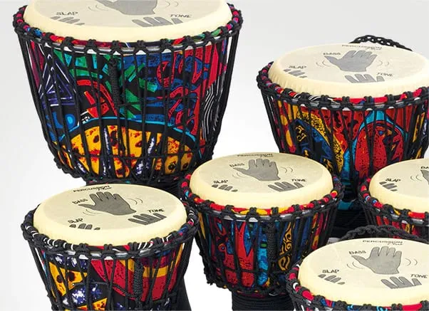 African Drumming - 10 Percussion Plus Slap djembe pack - rope tuned