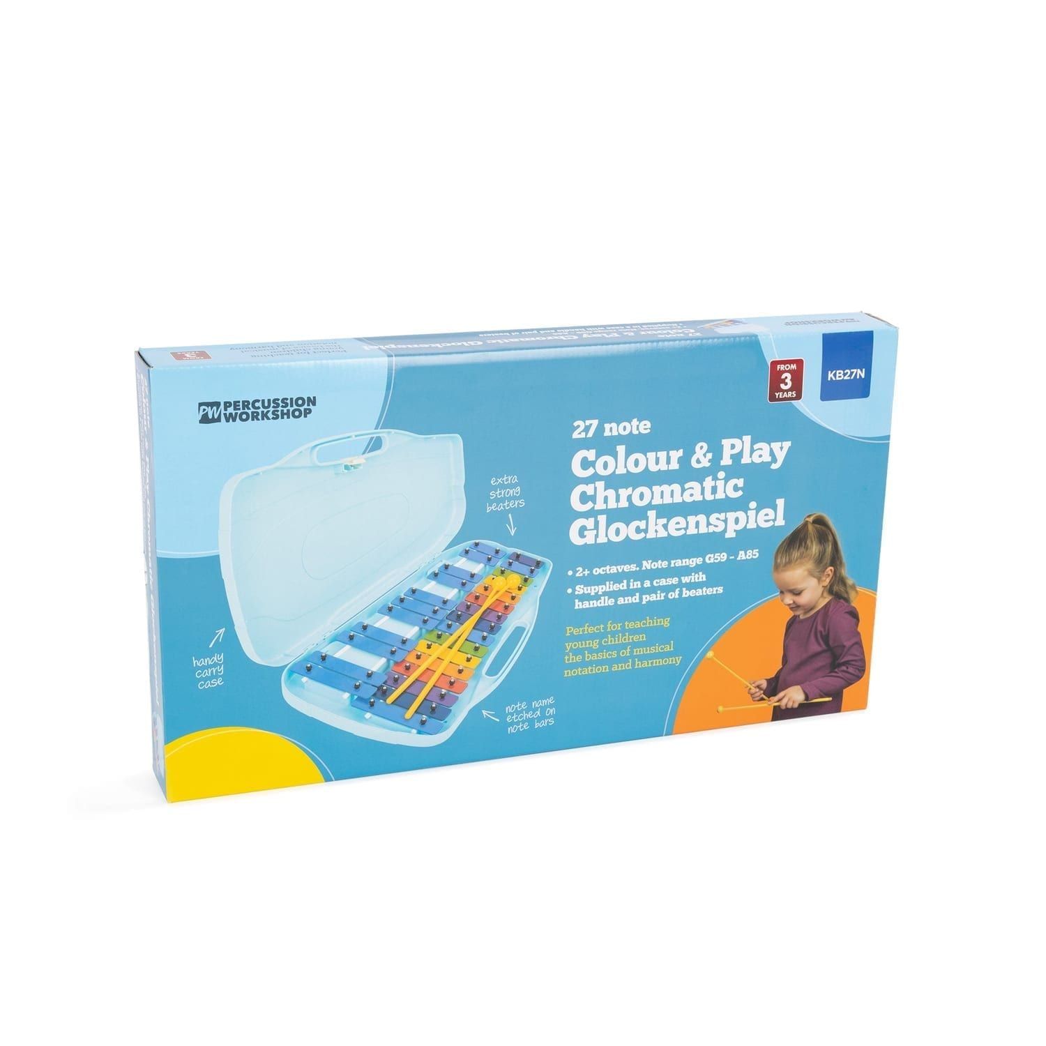 Percussion Workshop 27 colour note
  chromatic glockenspiel with case