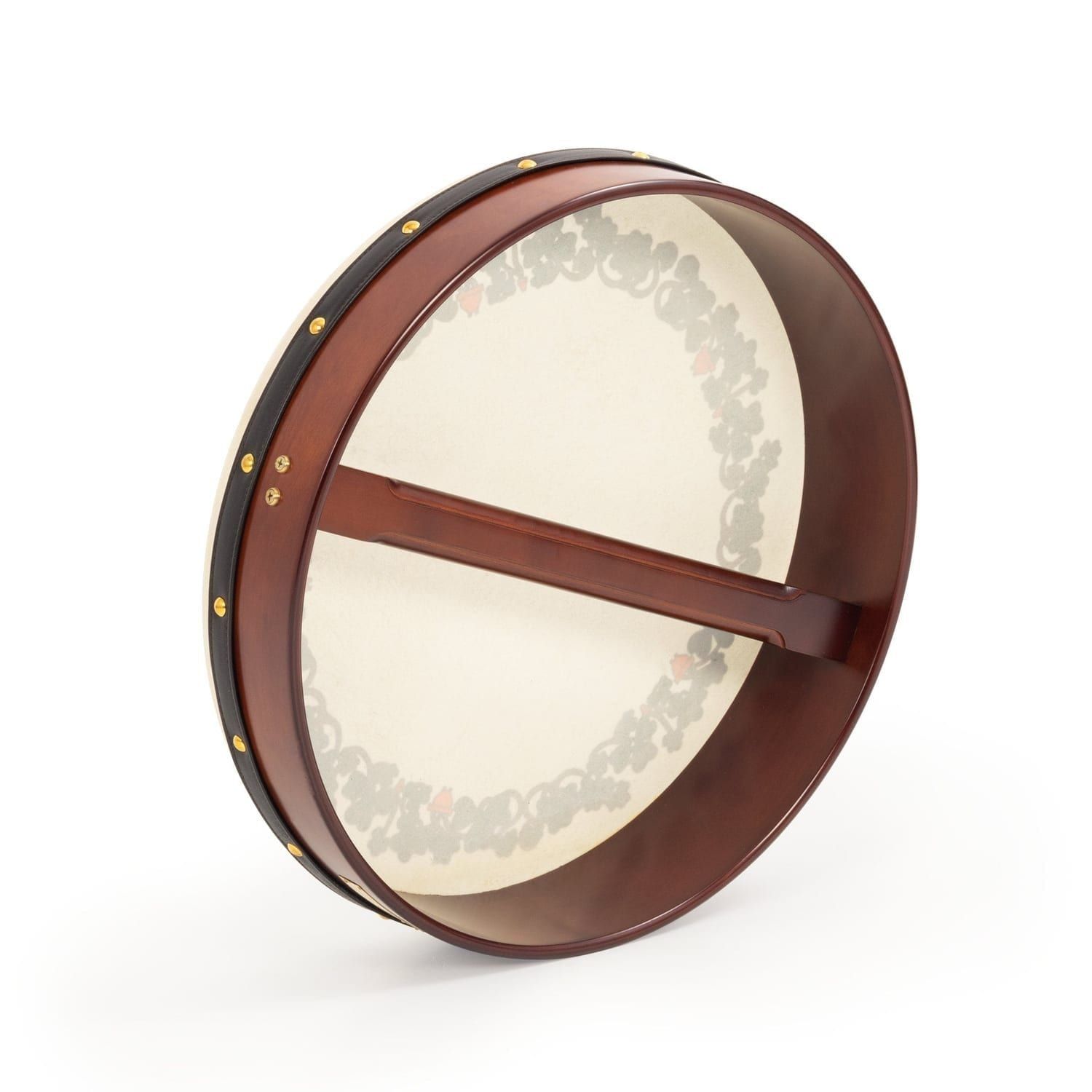 Percussion Plus bodhran 18" Shamrock
  design with bag, tipper and DVD