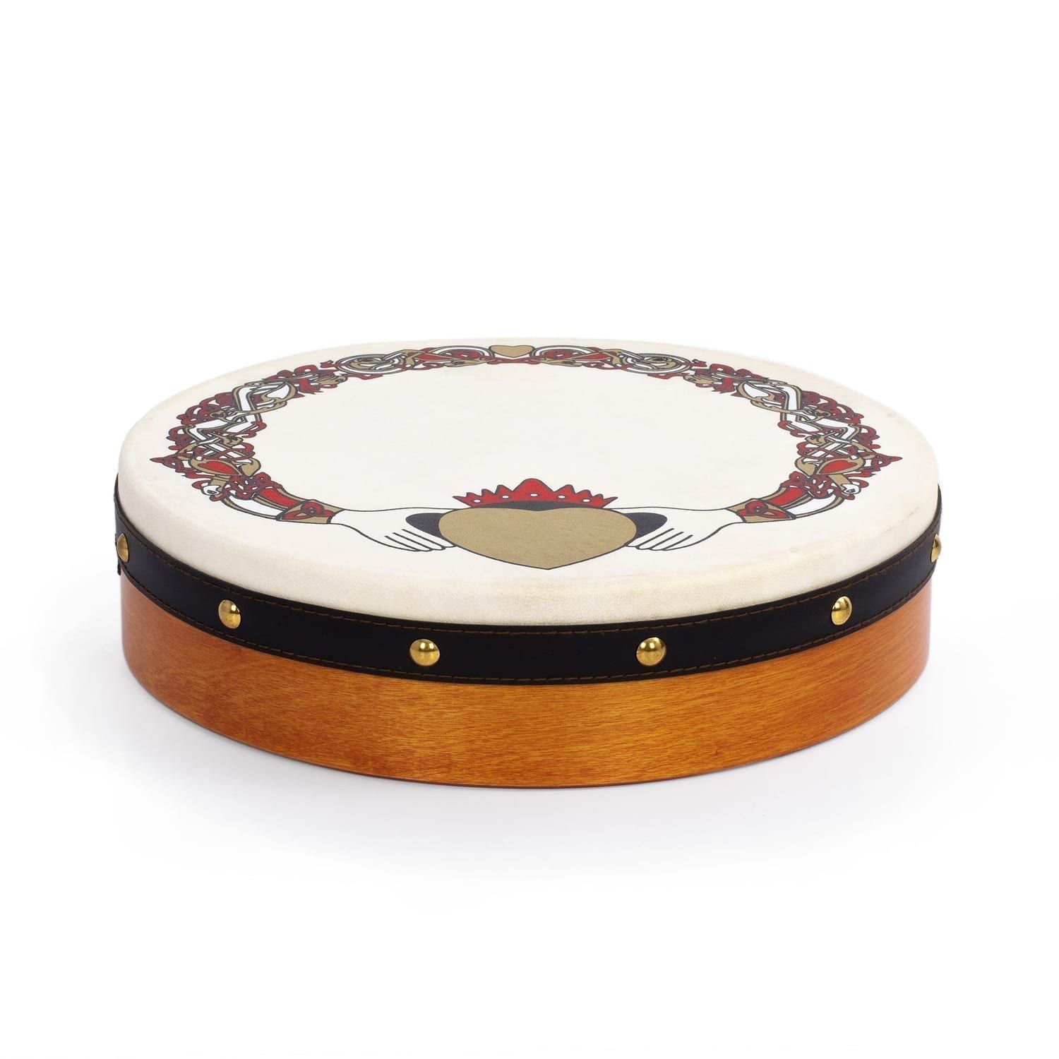 Percussion Plus bodhran 12" Claddagh
  with tipper and DVD