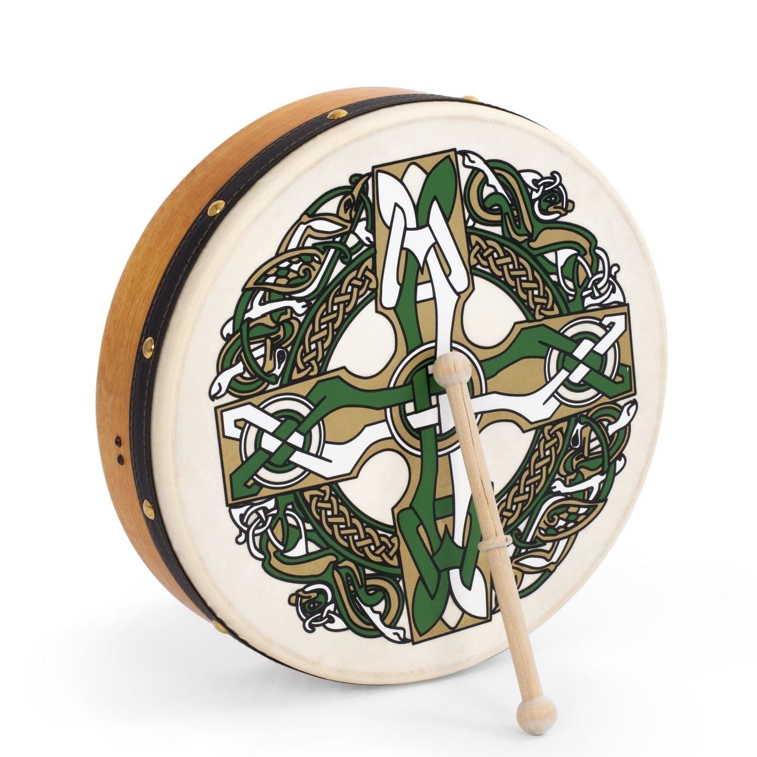 Percussion Plus bodhran 12" Gaelic
  Cross with tipper and DVD