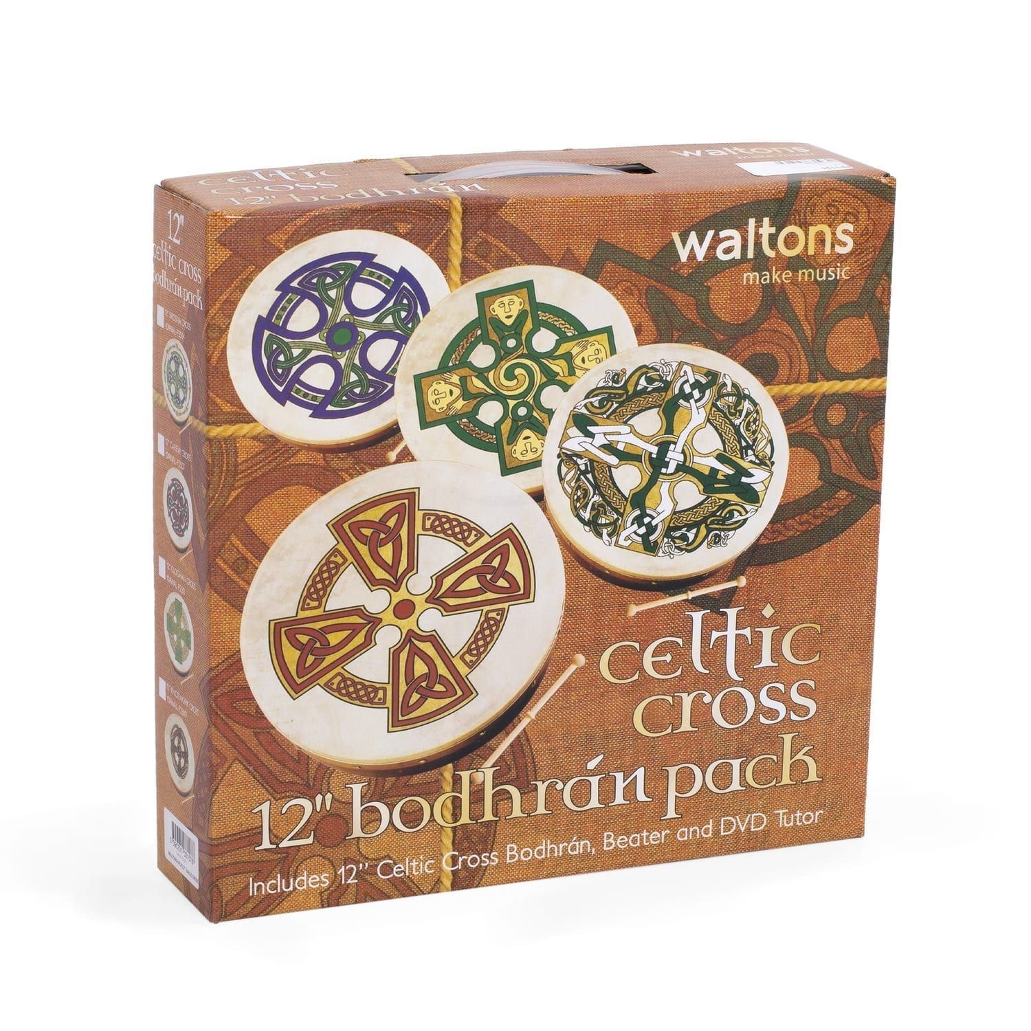 Percussion Plus bodhran 12" Gaelic
  Cross with tipper and DVD